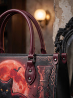 "Vampirosa" Applique Leather Handbag