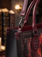 "Vampirosa" Applique Leather Handbag