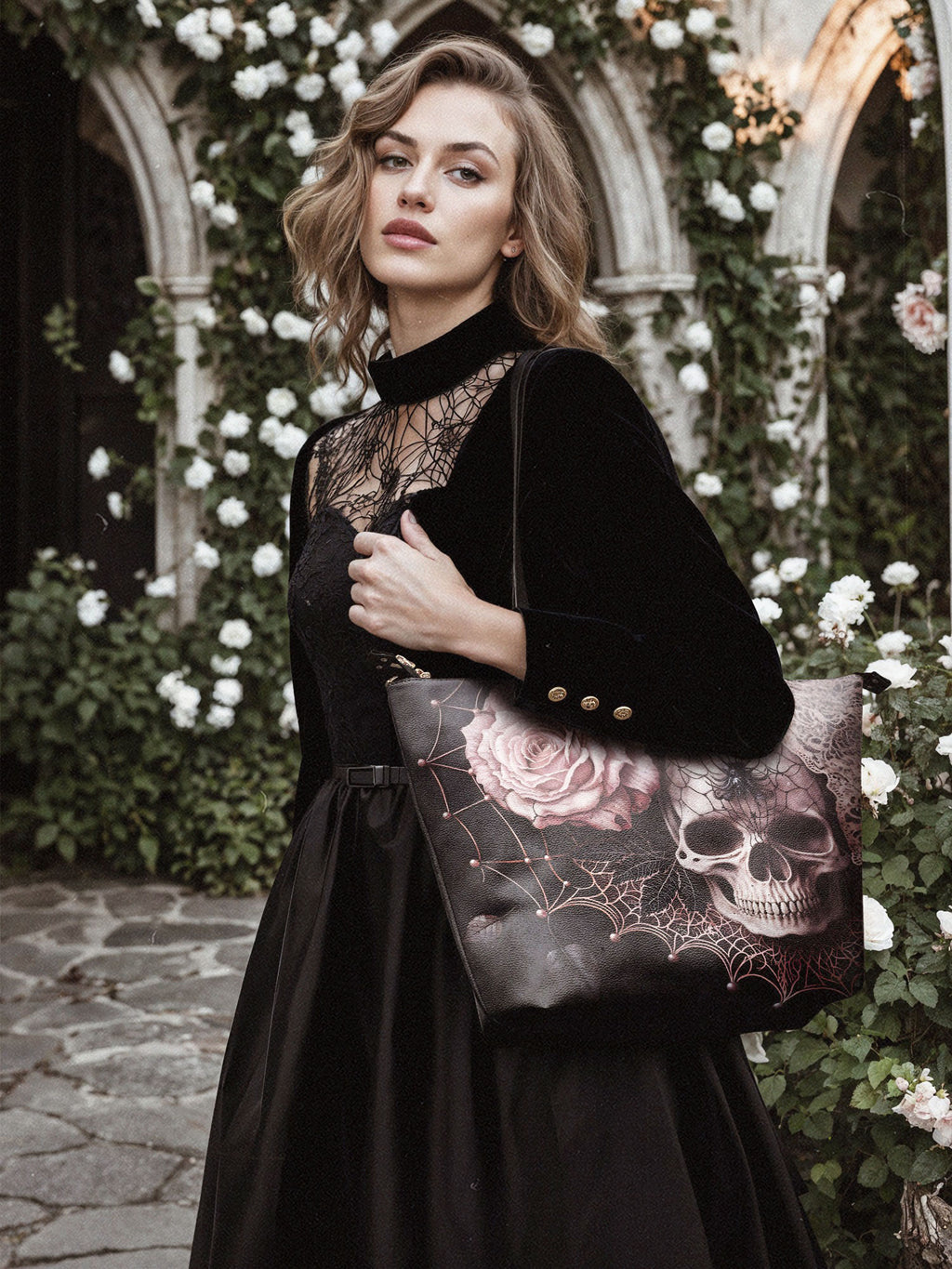 "Venomina" Leather Tote Bag