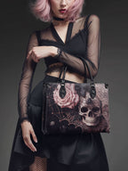 "Venomina" - Black Interior - Leather Handbag SPOOKY DEAL