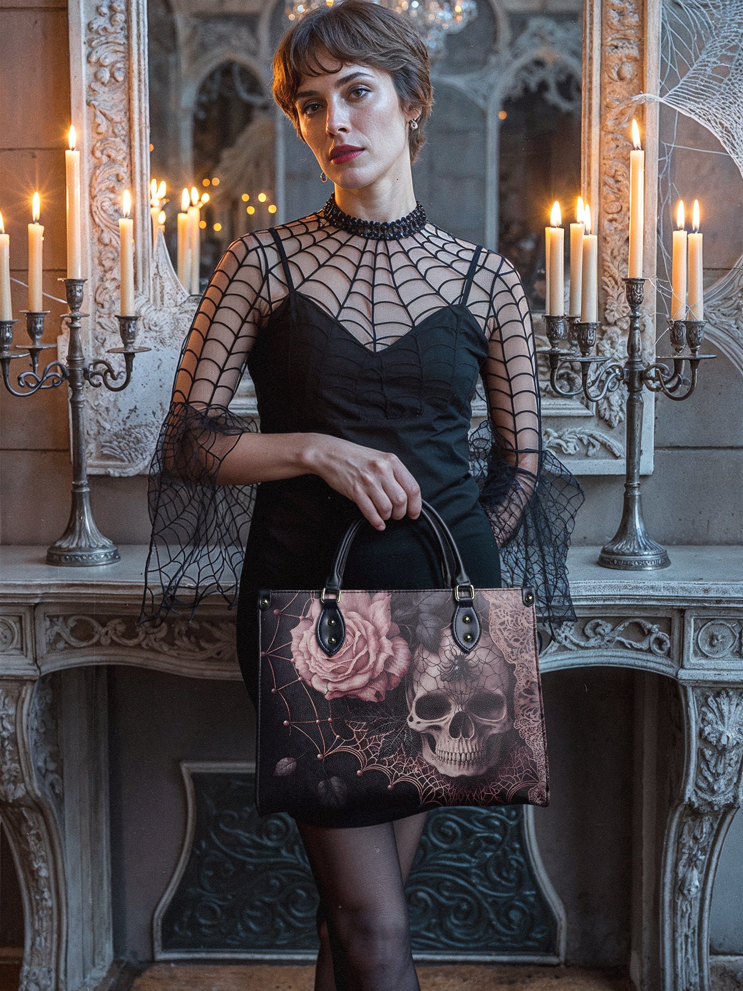 "Venomina" - Black Interior - Leather Handbag