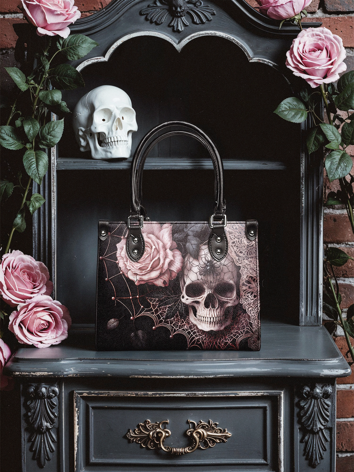 "Venomina" - Black Interior - Small Leather Handbag