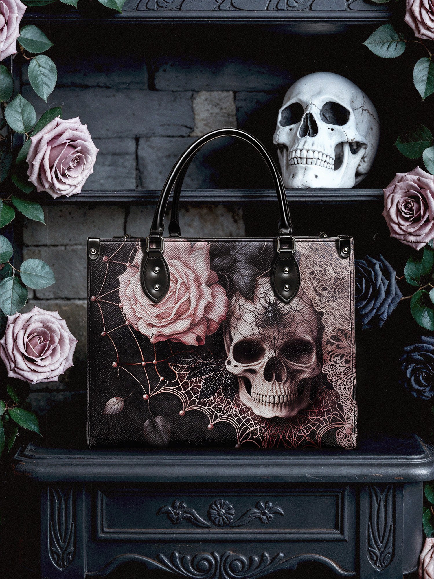 "Venomina" - Black Interior - Leather Handbag