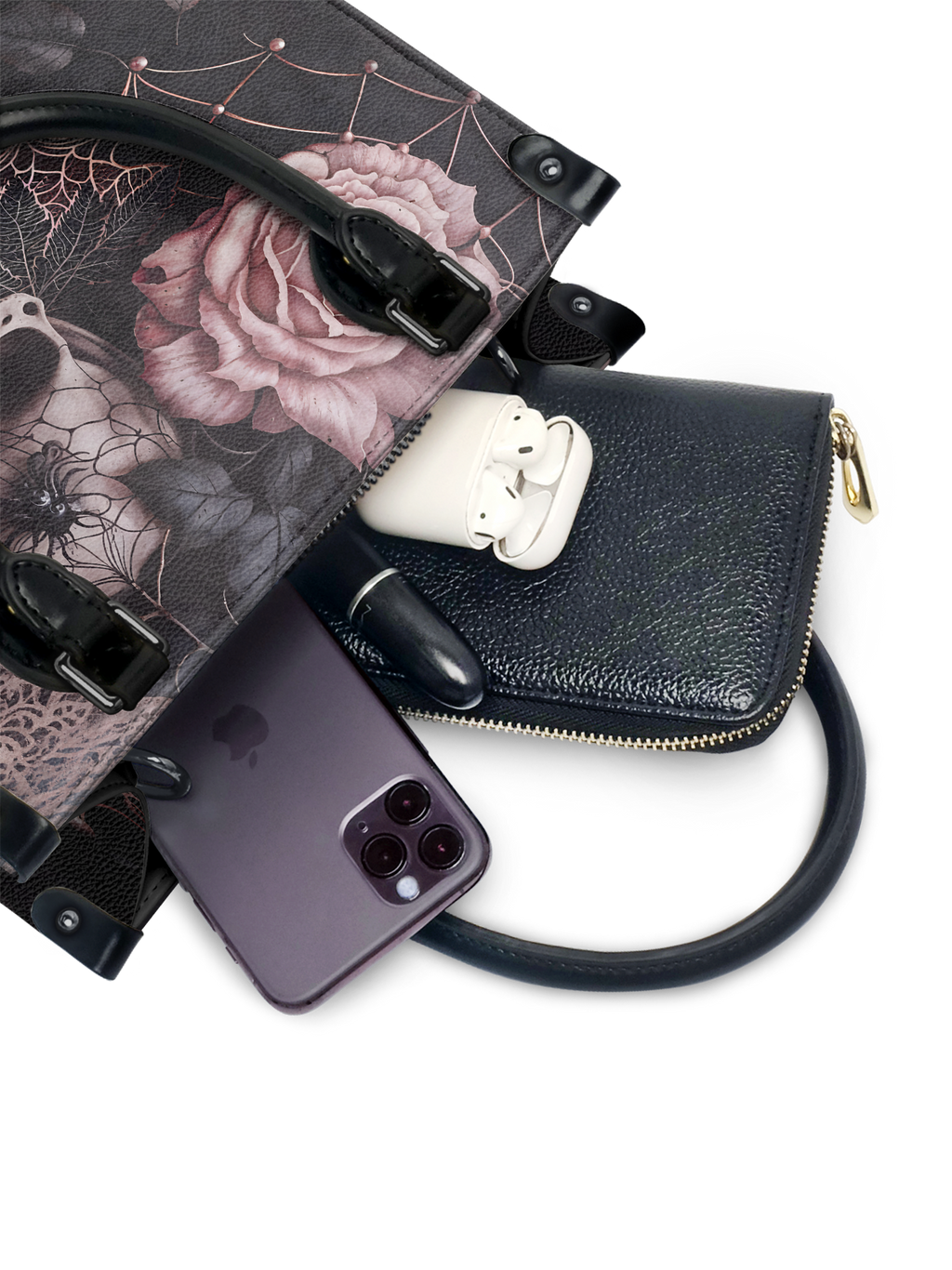 "Venomina" - Black Interior - Small Leather Handbag