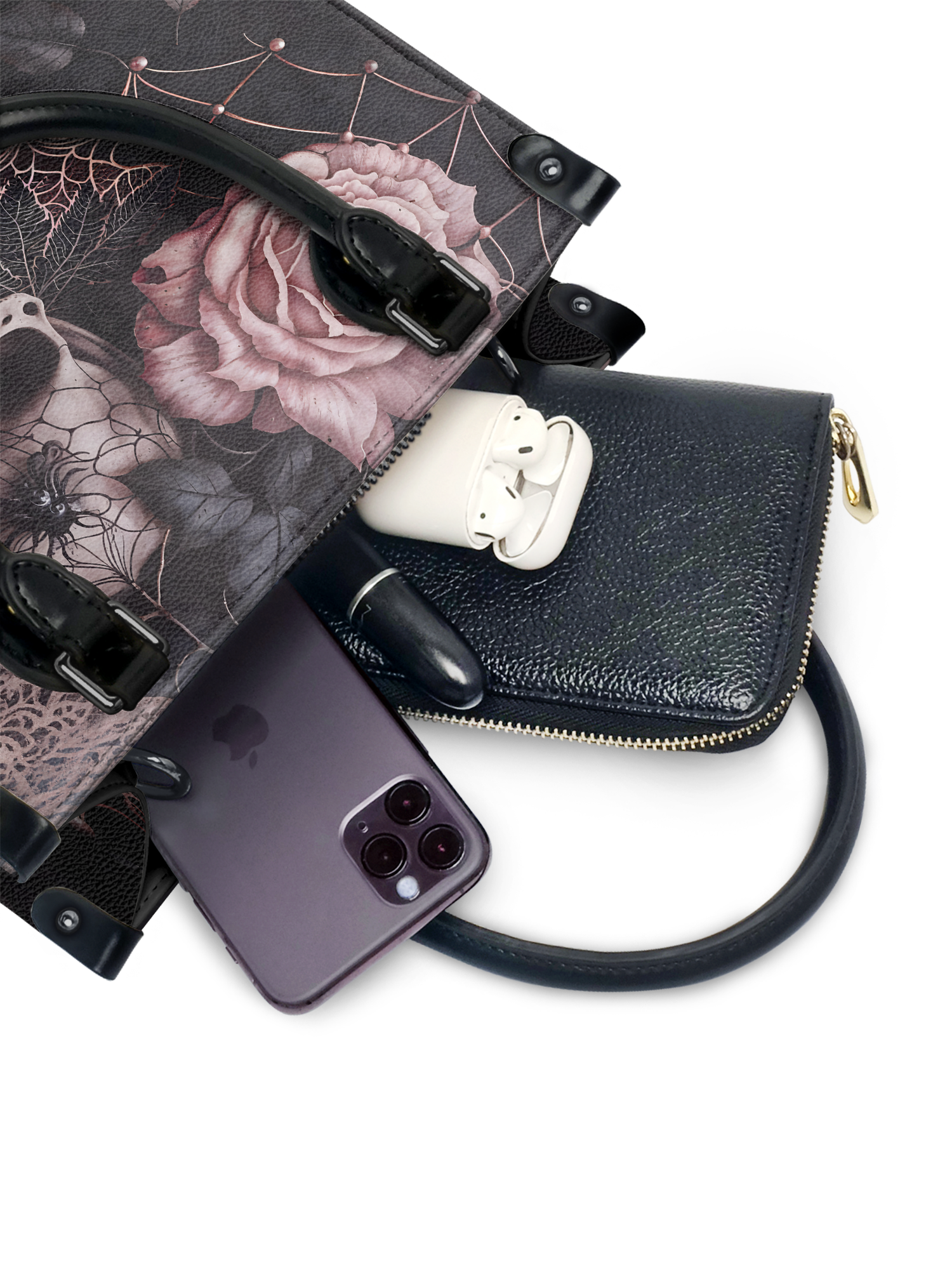 "Venomina" - Black Interior - Small Leather Handbag