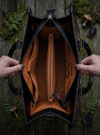 "Vespertine" Applique Leather Handbag