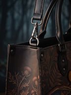 "Vespertine" Applique Leather Handbag