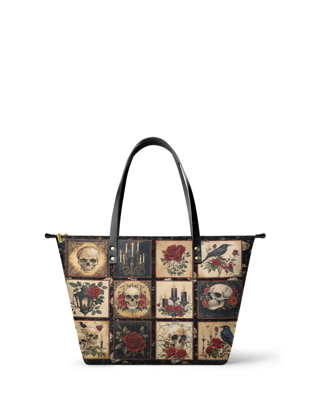 "Blacklitany" Leather Tote Bag