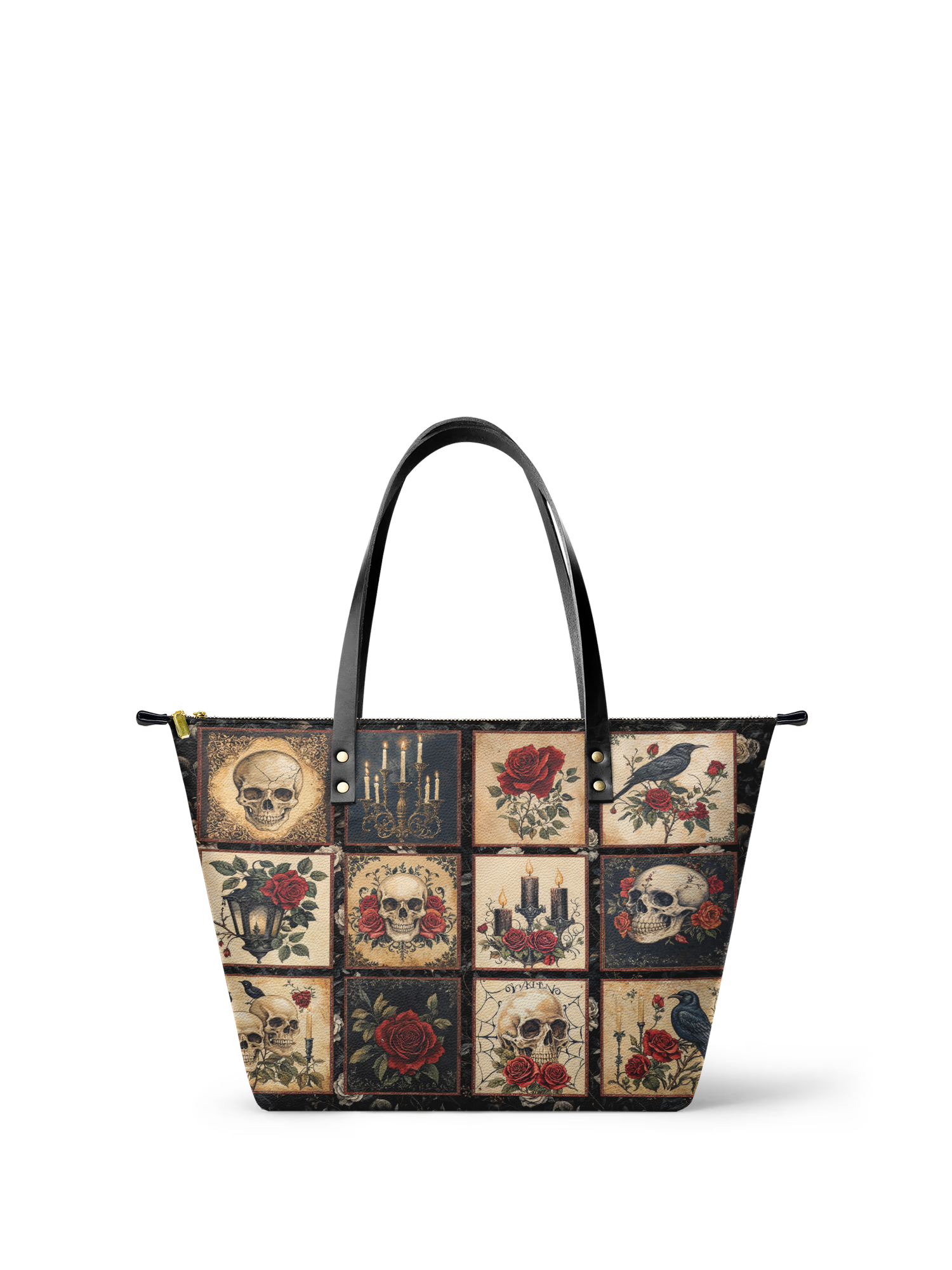 "Blacklitany" Leather Tote Bag