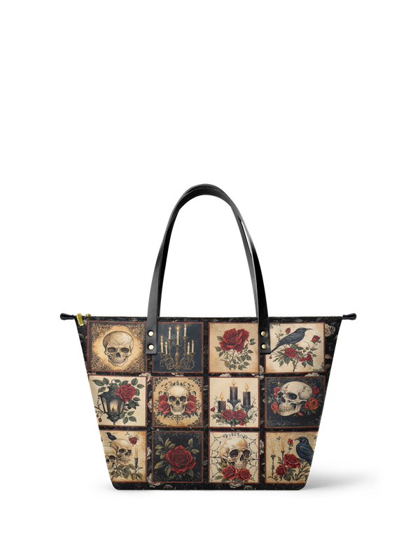 "Blacklitany" Leather Tote Bag