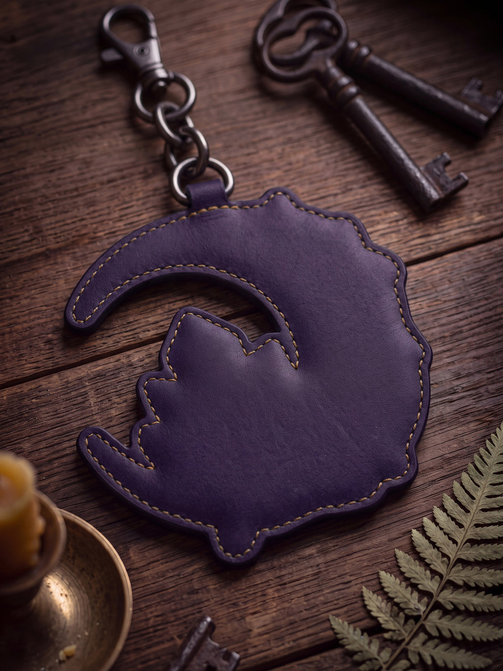 "Witchmoon" Leather Bag Charm