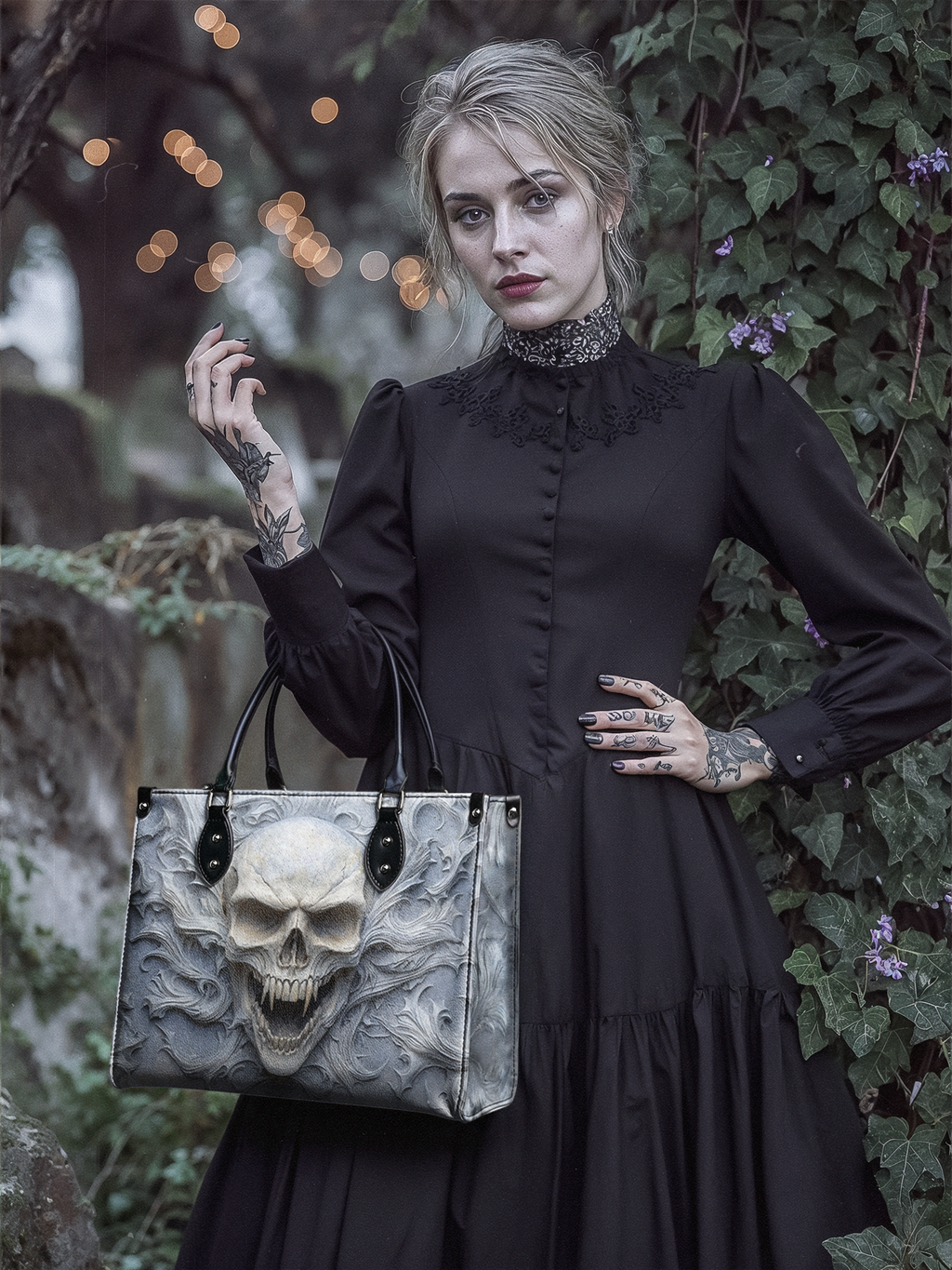 "Wraithbone" - Red Interior - Leather Handbag