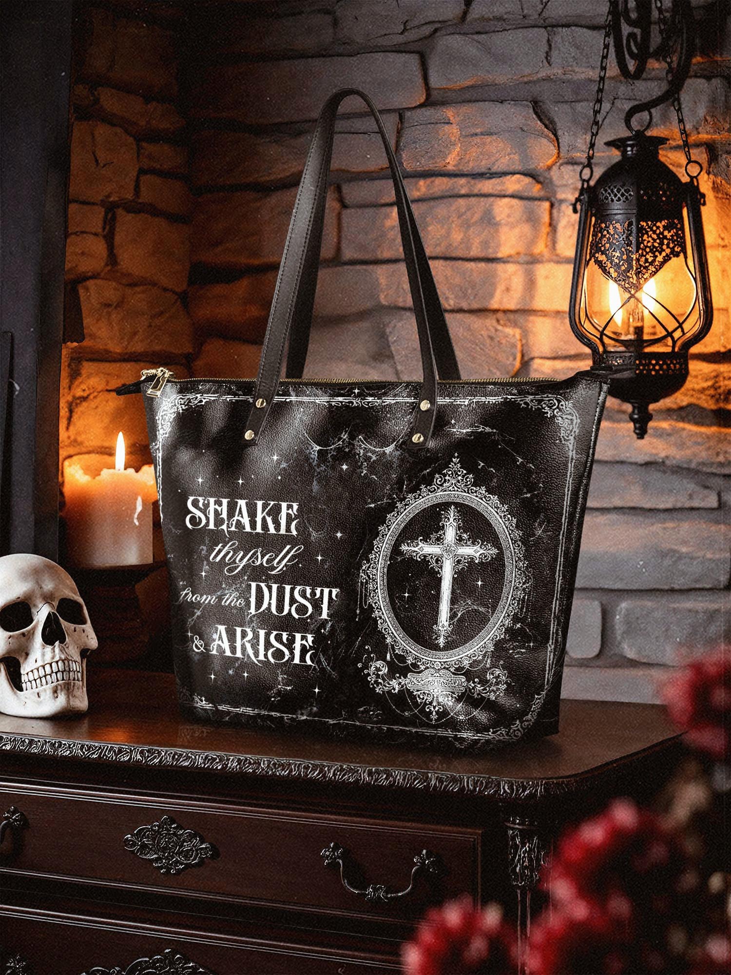 "Dustveil" Leather Tote Bag