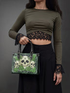"Bloodrose" Poison Ivy - Black Interior - Small Leather Handbag