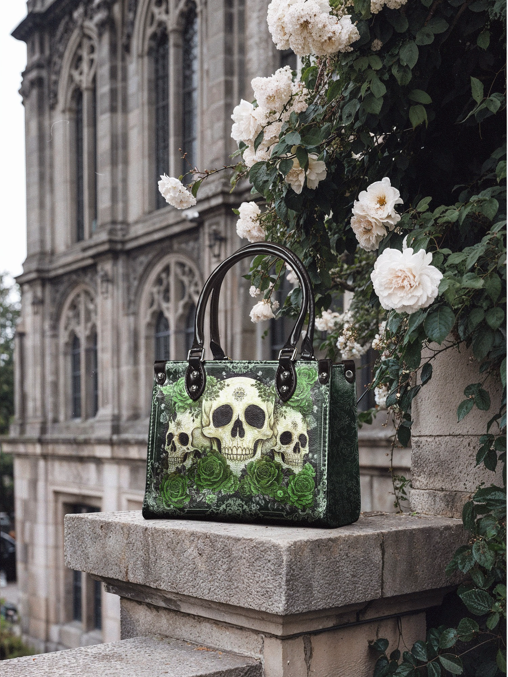 "Bloodrose" Poison Ivy - Black Interior - Small Leather Handbag