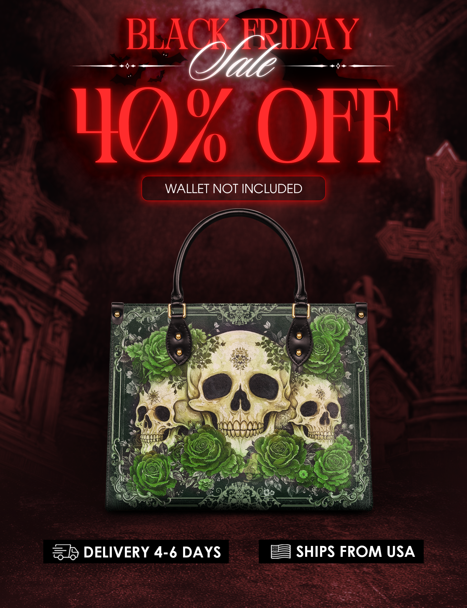 "Bloodrose" Poison Ivy Leather Handbag Deal