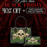 "Bloodrose" Poison Plum Small Leather Bag Deal