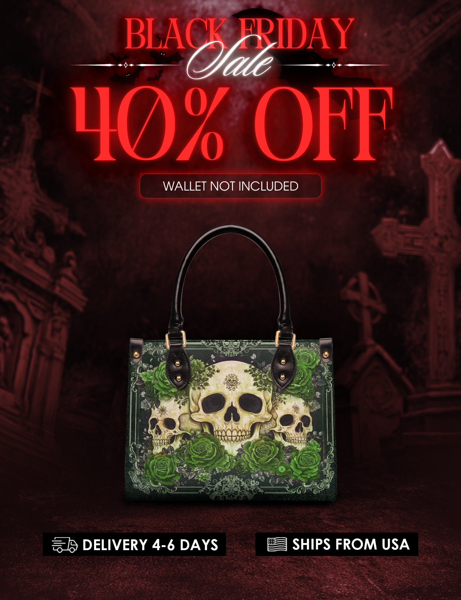 "Bloodrose" Poison Ivy Small Leather Bag Deal