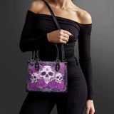 "Bloodrose" Poison Plum - Black Interior - Small Leather Handbag - 100.1 DEAL