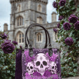 "Bloodrose" Poison Plum - Black Interior - Small Leather Handbag - 100.1 DEAL