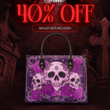 "Bloodrose" Poison Plum Leather Handbag Deal