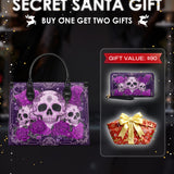 "Bloodrose" Poison Plum - Black Interior - Leather Handbag Matching SANTA Combo