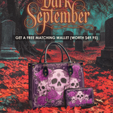 "Bloodrose" Poison Plum Leather Handbag Deal