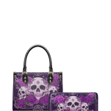 "Bloodrose" Poison Plum Small Leather Bag Deal