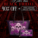 "Bloodrose" Poison Plum Leather Tote Bag Deal