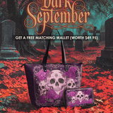 "Bloodrose" Poison Plum Leather Tote Bag Deal