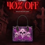 "Bloodrose" Poison Plum Small Leather Bag Deal
