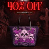 "Bloodrose" Poison Plum Leather Tote Bag Deal