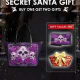 "Bloodrose" Poison Plum Leather Tote Bag Matching SANTA Combo