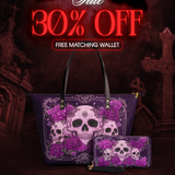 "Bloodrose" Poison Plum Leather Tote Bag Deal