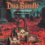 "Bloodrose" The Signature Duo Bundle (Small Leather Handbag)