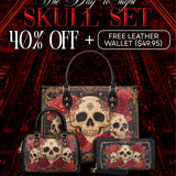 "Bloodrose" The Day-to-Night Skull Set