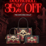 "Bloodrose" The Signature Duo Bundle (Small Leather Handbag)
