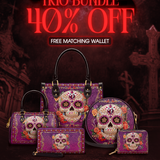 "Catrinelle" The Signature Trio Bundle (Small Leather Handbag)