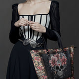 "Roselace" Leather Tote Bag Matching SANTA Combo