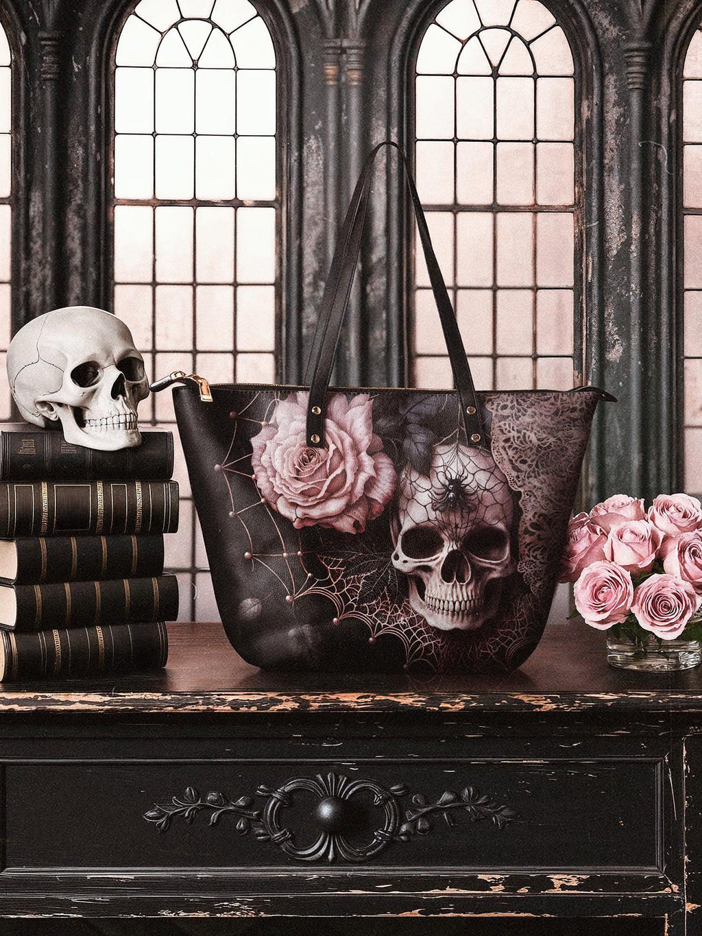 "Venomina" Leather Tote Bag