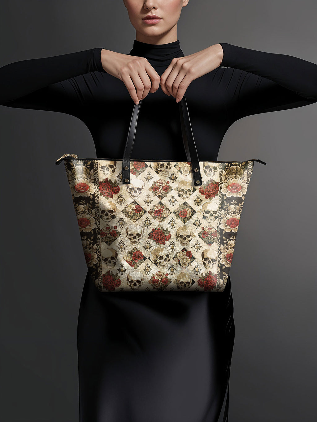 "Mournaire" Leather Tote Bag