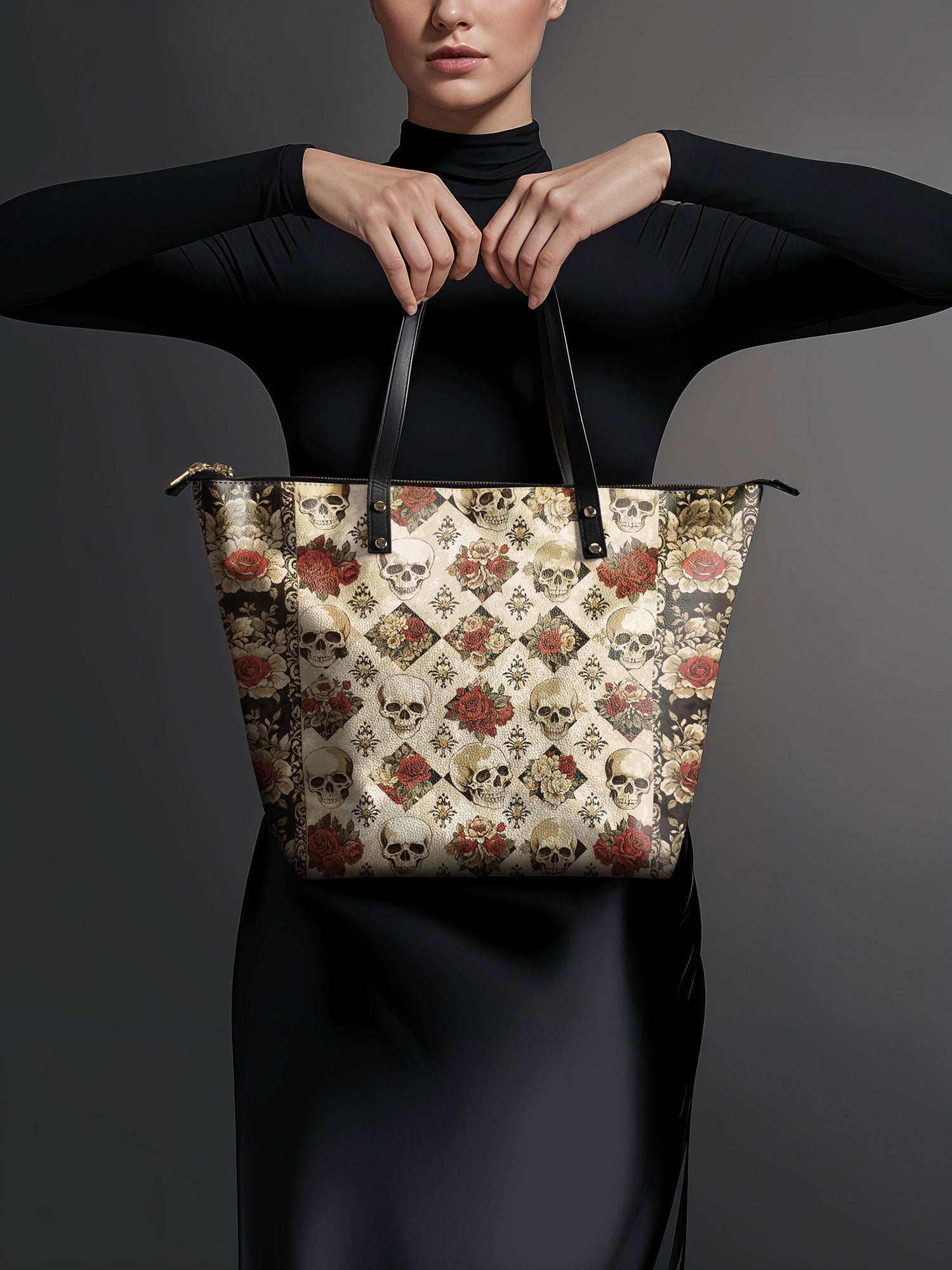 "Mournaire" Leather Tote Bag