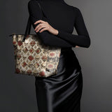 "Mournaire" Leather Tote Bag Matching SANTA Combo
