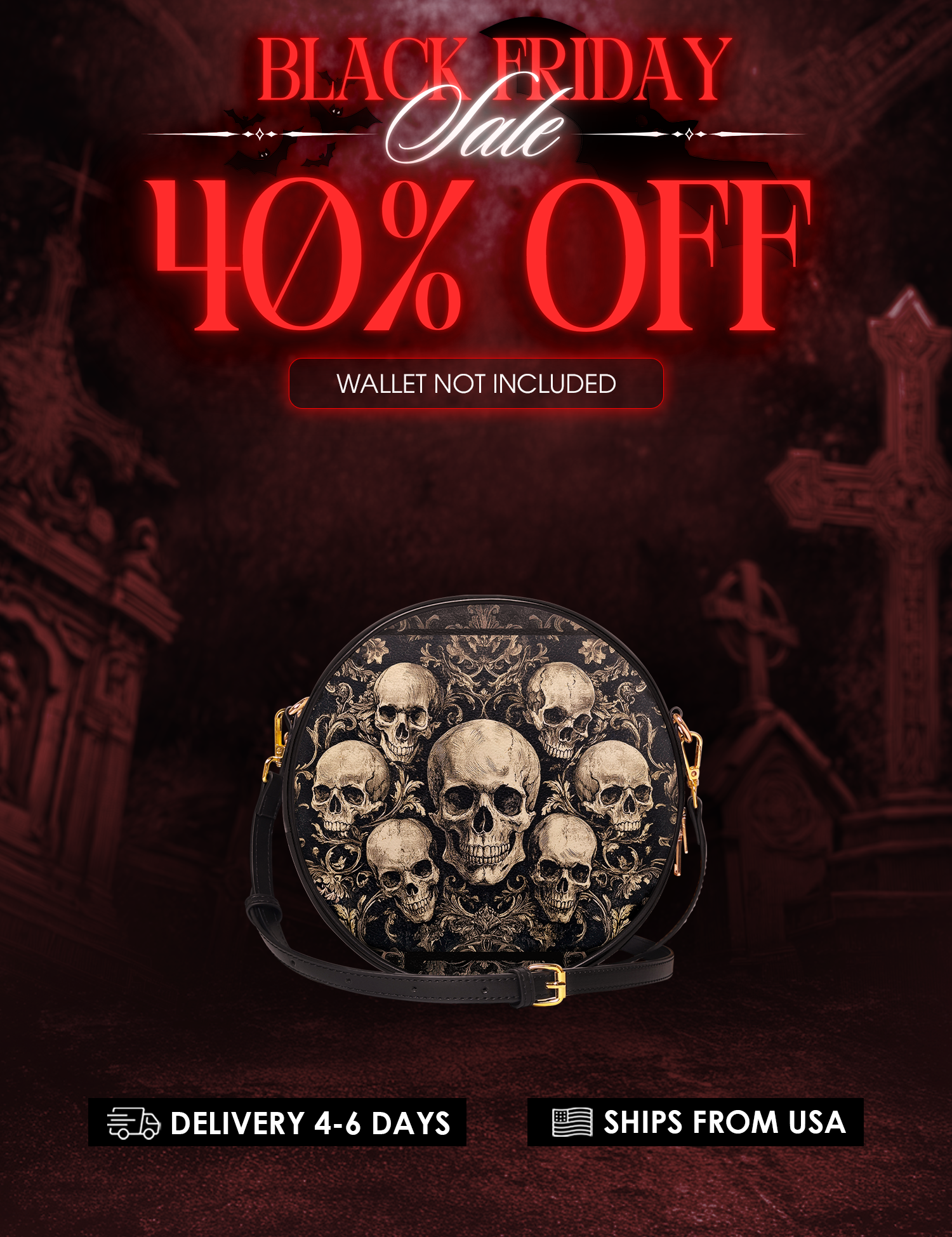 "Deathmark" Circle Crossbody Bag Deal