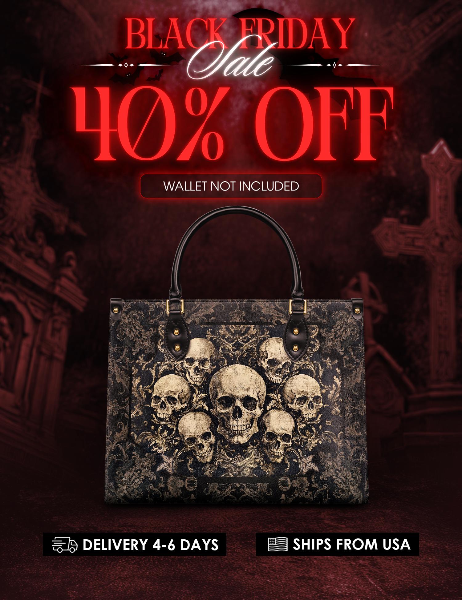 "Deathmark" Leather Handbag Deal