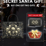 "Deathmark" - Black Interior - Leather Handbag Matching SANTA Combo