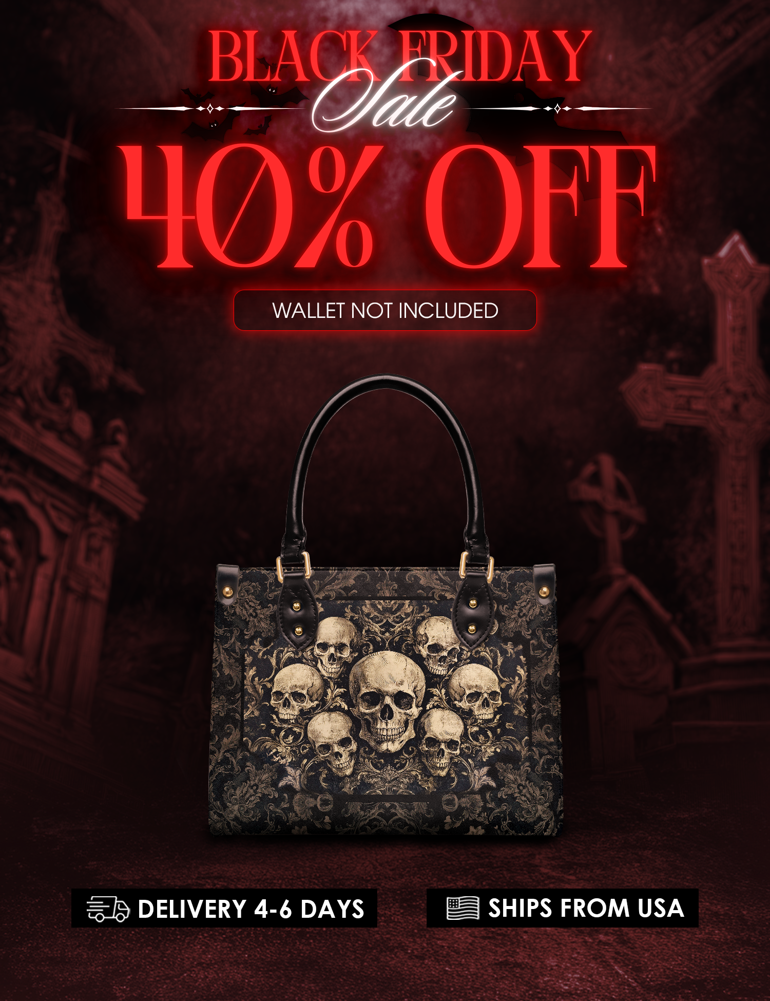 "Deathmark" Small Leather Bag Deal