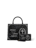 "Dustveil" - Black Interior - Leather Handbag Matching Set - SPOOKY DEAL