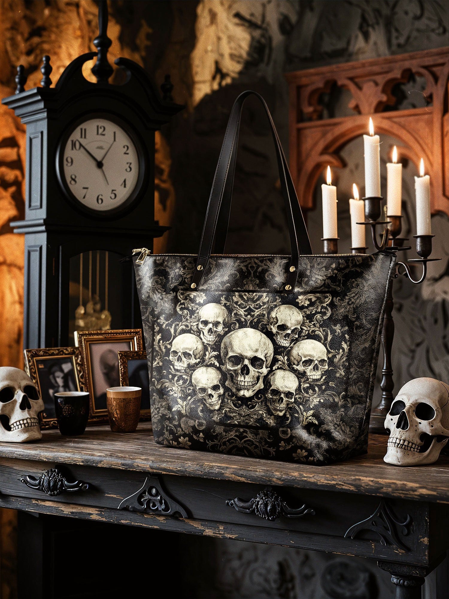"Deathmark" Leather Tote Bag