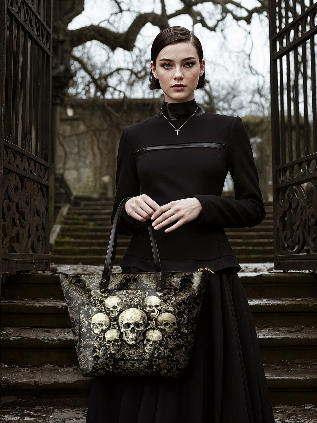"Deathmark" Leather Tote Bag